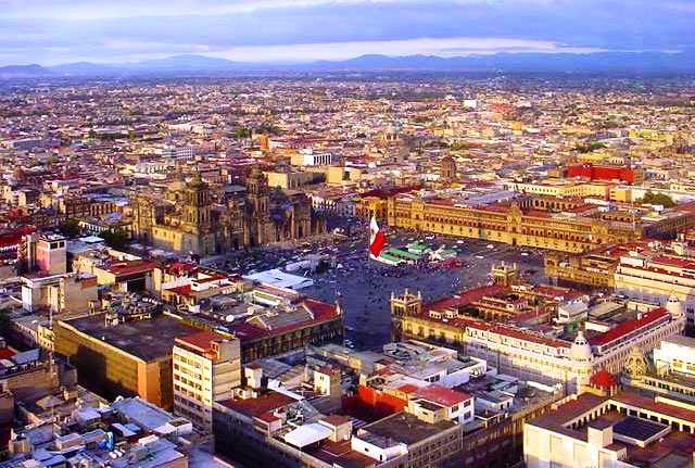 Praça Zócalo na Cidade do México