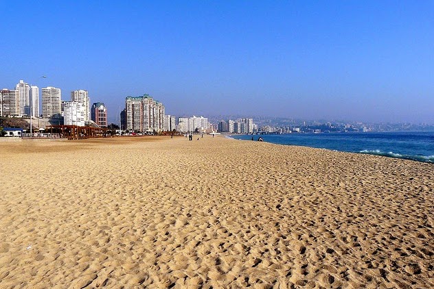 Praia em Vina del Mar